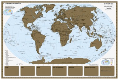 Rubbelkarte Staaten der Erde