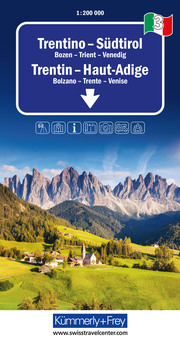 Trentino - Südtirol, Nr. 03 Regionalstrassenkarte 1:200 000