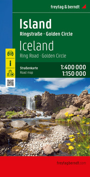 Island/Iceland, Straßenkarte 1:400.000/1:150.000, freytag & berndt