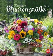 Herzliche Blumengrüße Postkartenkalender 2025