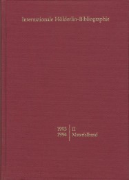 Internationale Hölderlin-Bibliographie / 1995-1996.II Materialband - Cover