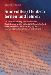 Sinnvoll(es) Deutsch lernen und lehren - Cover
