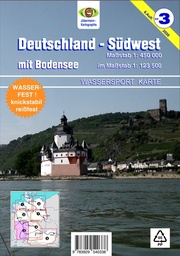 Wassersport-Wanderkarte - Deutschland Südwest