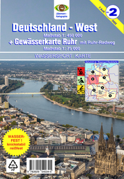 Wassersport-Wanderkarte/Deutschland-West mit Gewässerkarte Ruhr