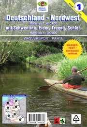 Wassersport-Wanderkarte/Deutschland Nordwest für Kanu- und Rudersport