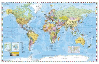 Weltkarte politisch Kleinformat
