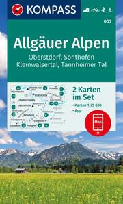 KOMPASS Wanderkarten-Set 003 Allgäuer Alpen, Oberstdorf, Sonthofen, Kleinwalsertal, Tannheimer Tal (2 Karten) 1:25.000