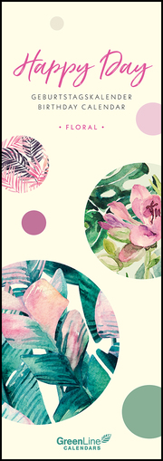 GreenLine 'Happy Day' Geburtstagskalender Floral - Cover