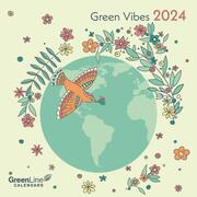 GreenLine Green Vibes 2024 - Wand-Kalender - Broschüren-Kalender - 30x30 - 30x60 geöffnet