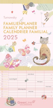 GreenLine Turnowsky 2025 Familienplaner -Wandkalender - Familien-Kalender - 22x45 - Cover