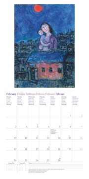 Marc Chagall 2025 - Wand-Kalender - Broschüren-Kalender - 30x30 - 30x60 geöffnet - Kunst-Kalender - Abbildung 2