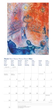 Marc Chagall 2025 - Wand-Kalender - Broschüren-Kalender - 30x30 - 30x60 geöffnet - Kunst-Kalender - Abbildung 3