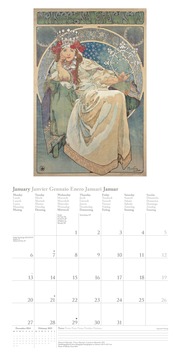 Mucha 2025 - Wand-Kalender - Broschüren-Kalender - 30x30 -30x60 geöffnet - Kunst-Kalender - Abbildung 1