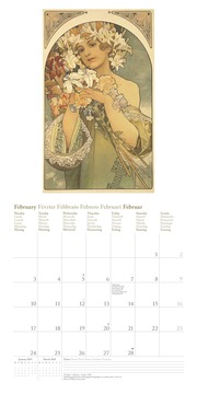 Mucha 2025 - Wand-Kalender - Broschüren-Kalender - 30x30 -30x60 geöffnet - Kunst-Kalender - Abbildung 2