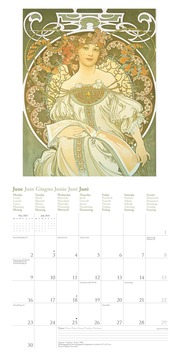 Mucha 2025 - Wand-Kalender - Broschüren-Kalender - 30x30 -30x60 geöffnet - Kunst-Kalender - Abbildung 6