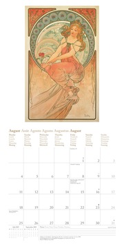 Mucha 2025 - Wand-Kalender - Broschüren-Kalender - 30x30 -30x60 geöffnet - Kunst-Kalender - Abbildung 8