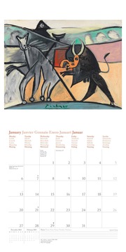 Picasso 2025 - Wand-Kalender - Broschüren-Kalender - 30x30 - 30x60 geöffnet - Kunst-Kalender - Abbildung 1