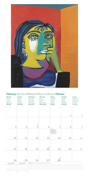 Picasso 2025 - Wand-Kalender - Broschüren-Kalender - 30x30 - 30x60 geöffnet - Kunst-Kalender - Abbildung 2