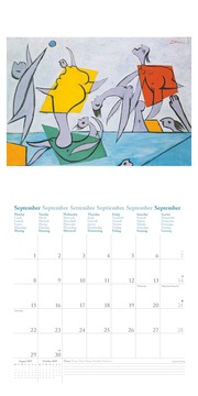 Picasso 2025 - Wand-Kalender - Broschüren-Kalender - 30x30 - 30x60 geöffnet - Kunst-Kalender - Abbildung 9