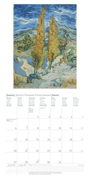 Vincent van Gogh 2025 - Wand-Kalender - Broschüren-Kalender - 30x30 - 30x60 geöffnet - Kunst-Kalender - Abbildung 1