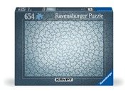 Ravensburger Puzzle 12000071- Krypt Puzzle Silber - Schweres Puzzle für Erwachsene und Kinder ab 14 Jahren, mit 654 Teilen