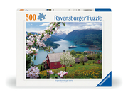 Ravensburger Puzzle 12000208 - Skandinavische Idylle - 500 Teile Puzzle für Erwachsene und Kinder ab 10 Jahren, Landschaftspuzzle mit Norwegen-Motiv