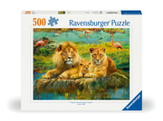 Ravensburger Puzzle 12000220 - Löwen in der Savanne - 500 Teile Puzzle für Erwachsene und Kinder ab 10 Jahren, Puzzle mit Löwen-Motiv