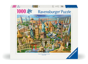 Ravensburger Puzzle 12000332 - Sehenswürdigkeiten weltweit - 1000 Teile Puzzle für Erwachsene und Kinder ab 14 Jahren, Motiv mit Big Ben, Freiheitsstatue und mehr