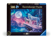 Ravensburger Puzzle 12000476 - Wolf im Nordlicht - 500 Teile Puzzle für Erwachsene und Kinder ab 10 Jahren