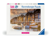Ravensburger Puzzle 12000846, Scandinavian Places - Sonnenuntergang in Kopenhagen - 500 Teile Puzzle für Erwachsene und Kinder ab 12 Jahren