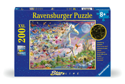 Ravensburger Kinderpuzzle - 12000872 Leuchtendes Schmetterlingseinhorn - 200 Teile XXL Puzzle für Kinder ab 8 Jahren, Leuchtet im Dunkeln