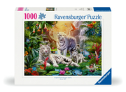 Ravensburger Puzzle 12000886 - Familie der Weißen Tiger - 1000 Teile Puzzle für Erwachsene und Kinder ab 14 Jahren