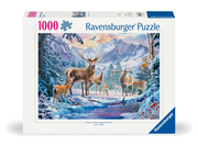 Ravensburger Puzzle 12000888 - Rehe und Hirsche im Winter - 1000 Teile Puzzle für Erwachsene und Kinder ab 14 Jahren