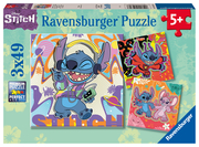 Ravensburger Puzzle 12001070 - Einfach nur spielen - 3x49 Teile Disney Stitch Pu