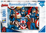 Ravensburger Kinderpuzzle 12001073 - Der erste Avenger - 100 Teile XXL Marvel Puzzle für Kinder ab 6 Jahren