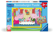 Ravensburger Kinderpuzzle 12004017 - Zeit zu feiern! - 2x12 Teile Peppa Pig Puzzle für Kinder ab 3 Jahren