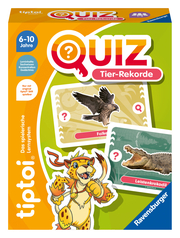 Ravensburger tiptoi 00194 Quiz Tier-Rekorde, Quizspiel für Kinder ab 6 Jahren, f - Cover