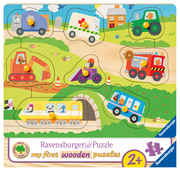 Ravensburger Kinderpuzzle - 03684 Lieblingsfahrzeuge - my first wooden puzzle mit 8 Teilen - Puzzle für Kinder ab 2 Jahren - Holzpuzzle