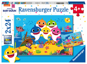Ravensburger Kinderpuzzle - 05124 Baby Hai und seine Familie - Puzzle für Kinder ab 4 Jahren, mit 2x24 Teilen