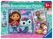 Ravensburger Kinderpuzzle 05659 - Spielzeit mit Gabby - 3x49 Teile Gabby's Dollhouse Puzzle für Kinder ab 5 Jahren