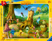 Ravensburger Kinderpuzzle 05670 - Abenteuer auf der Klatschmohnwiese - 10 Teile Biene Maja Rahmenpuzzle für Kinder ab 3 Jahren