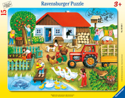 06020 Was gehört wohin? - Rahmenpuzzle für Kinder ab 3 Jahren, mit 15 Teilen - Cover