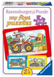 my first puzzles - Bagger, Traktor und Kipplader