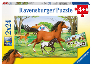 Ravensburger Kinderpuzzle - 08882 Welt der Pferde - Puzzle für Kinder ab 4 Jahren, mit 2x24 Teilen - Cover