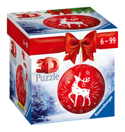 Ravensburger 3D Puzzle-Ball Weihnachtskugel Rentier 11495 - 54 Teile - für Weihnachtsfans ab 6 Jahren