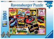 Ravensburger Kinderpuzzle - 12899 Rennwagen Pinnwand - Auto-Puzzle für Kinder ab 6 Jahren, mit 100 Teilen im XXL-Format
