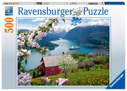 Ravensburger Puzzle 15006 - Skandinavische Idylle - 500 Teile Puzzle für Erwachsene und Kinder ab 10 Jahren, Landschaftspuzzle mit Norwegen-Motiv