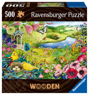 Ravensburger Puzzle 17513 - Wilder Garten - 500 Teile Holzpuzzle, mit individuellen Puzzleteilen und kleinen Holzfiguren (= Whimsies), für Kinder und Erwachsene ab 14 Jahren