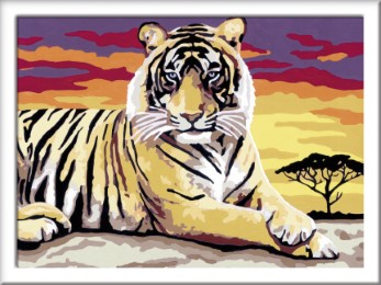 Malen nach Zahlen - Majestätischer Tiger - Abbildung 1