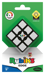 ThinkFun - 76396 - Rubik's Edge, 1x3x3 nur eine Ebene des original Rubik's Cubes, der einfache Einstieg in die Welt der Zauberwürfel. - Cover